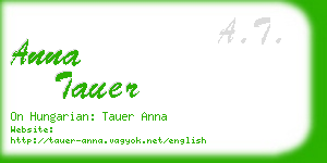 anna tauer business card